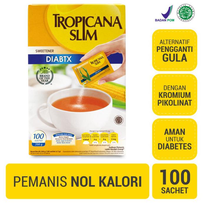 

Diskon Tropicana Slim Sweetener DIABTX (100 Sachet) Promo Awal tahun