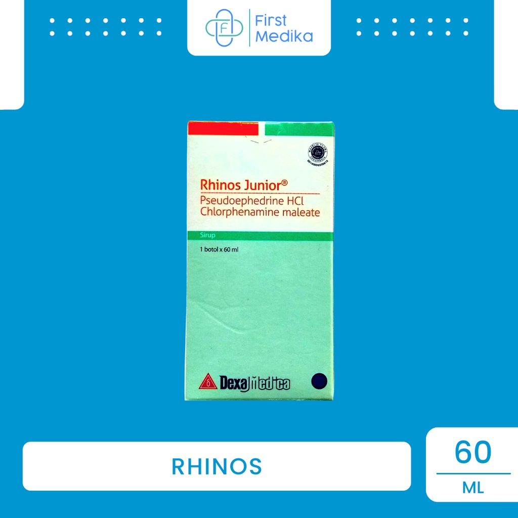 Jual Rhinos Junior Sirup 60ml Obat Pilek / Flu / Bersin /Hidung