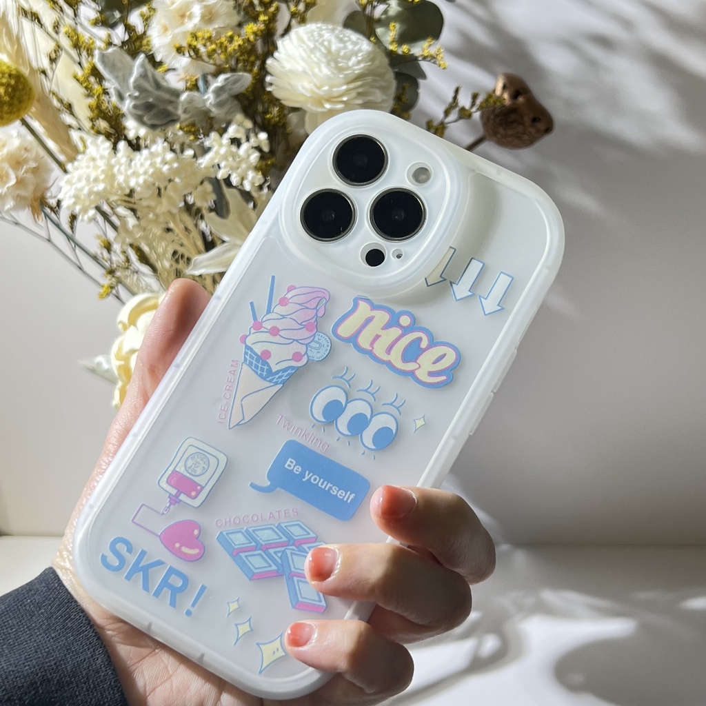Soft Case Bahan TPU Kulit Bentuk Oval Untuk iPhone 13 13pro 13prm 11 7Plus 8Plus Xr XS 13 12 Pro Max