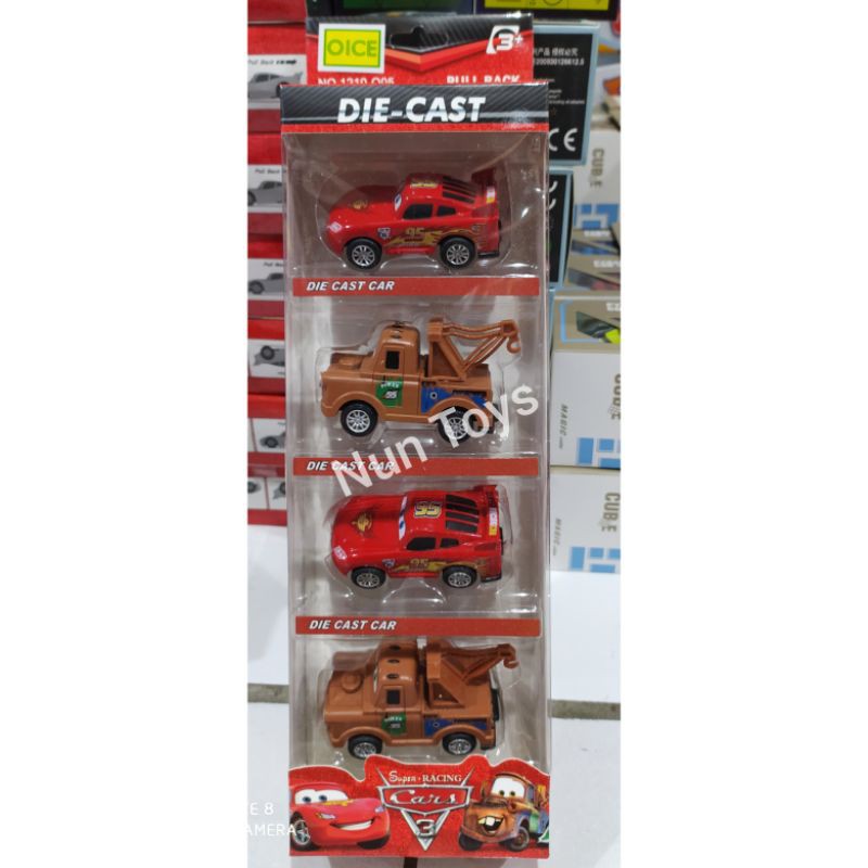 Diecast Cars Lightning MCqueen 4 pcs