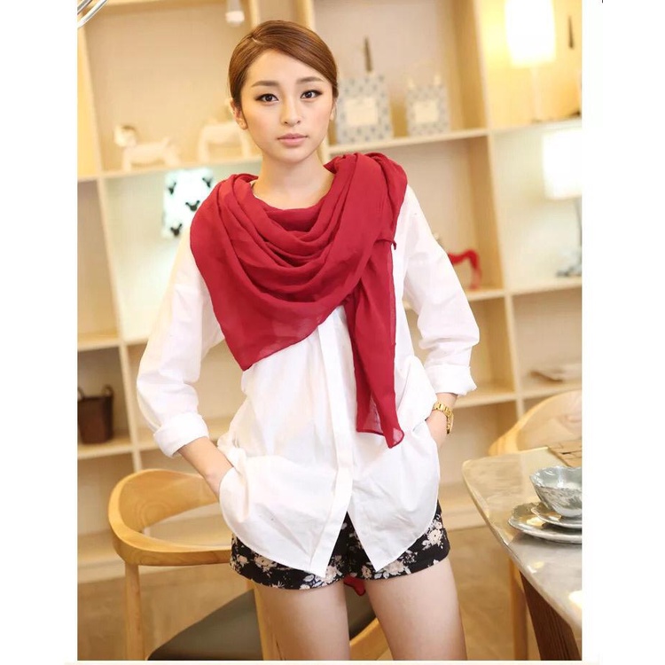 Hijab segiempat cotton voile