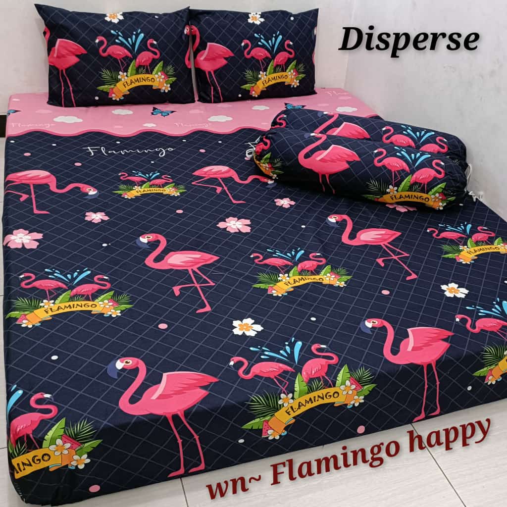 Waty grosir 6 motif FLAMINGO Sprei premium berkualitas sprei homemade