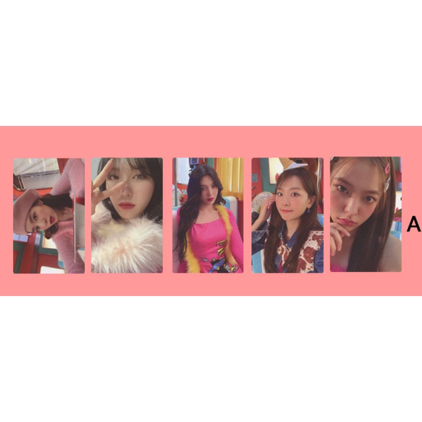 SMTOWN 5pcs Kartu Foto Bahan Velvet Warna Merah Untuk Musim Dingin 2021