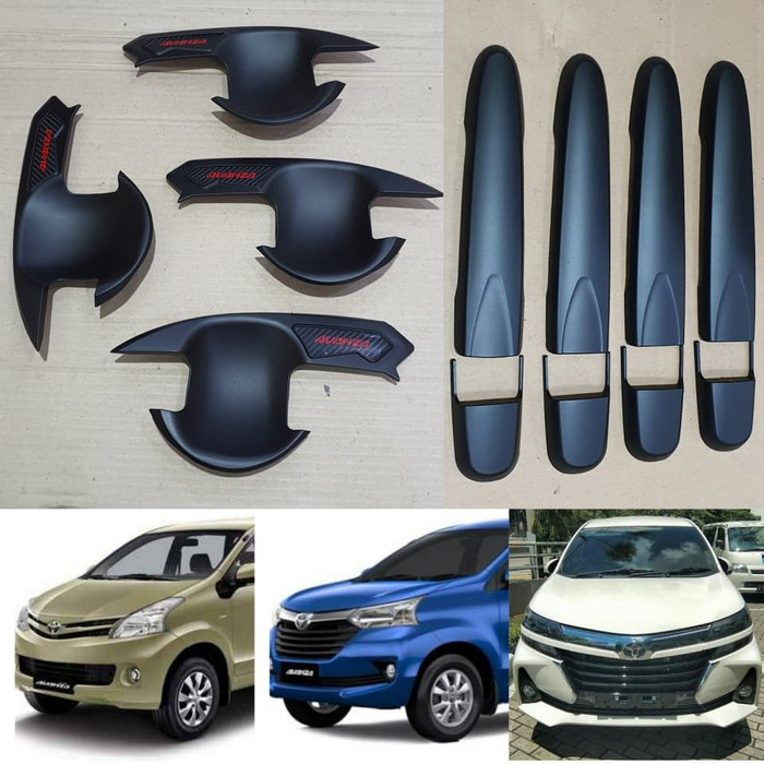 cover handle PINTU + outer mangkok toyota all new avanza / veloz 2012 sampai 2021 2020 2019 2018 2017 2016 2015 2014 2013 tempel hitam Doff all new xenia