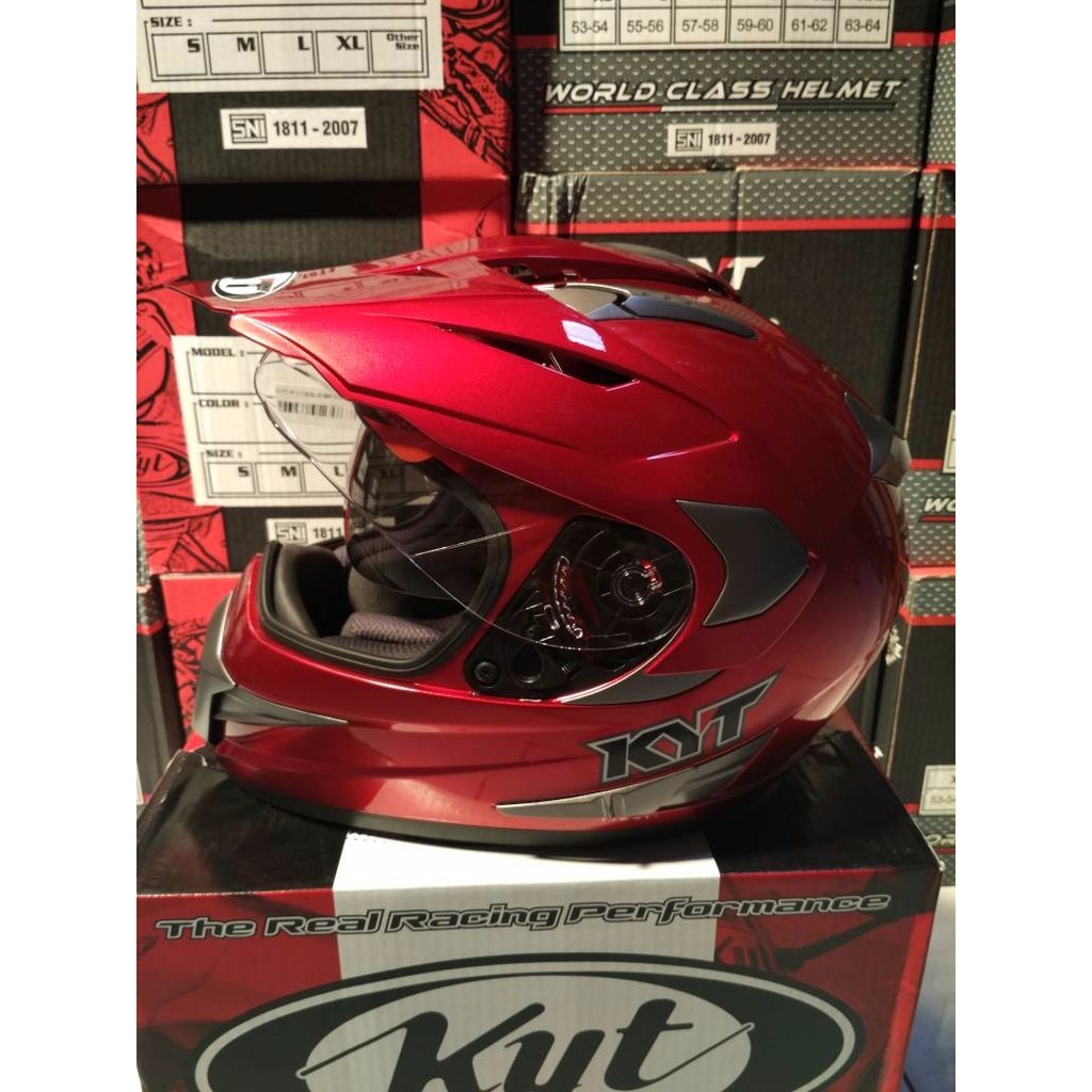 ORIGINAL helm kyt enduro 2 visor solid