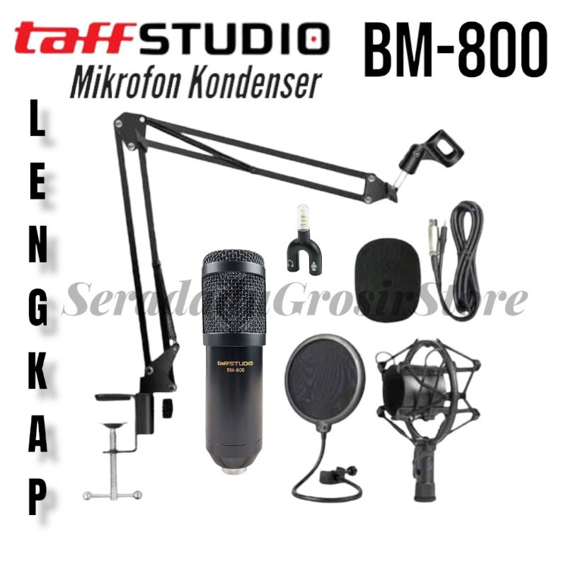 Paket Mikrofon Kondenser BM800 Taffstudio