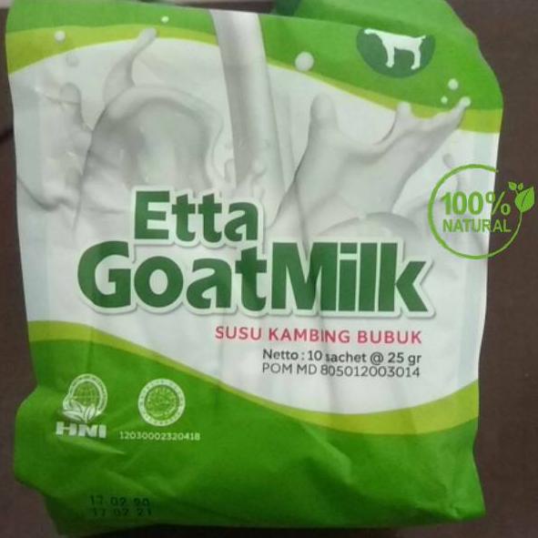 

TERLARIS PROMO Etta Goat Milk HNI HPAI Susu Kambing Ettawa EGM HNI-AKA01