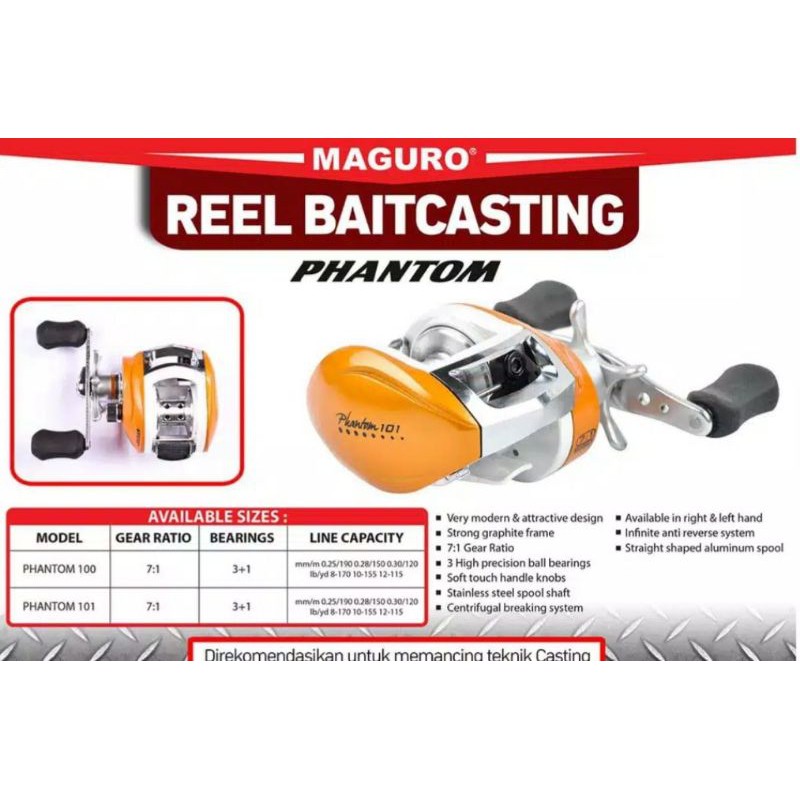 reel maguro bc (baitcasting) phantom 101