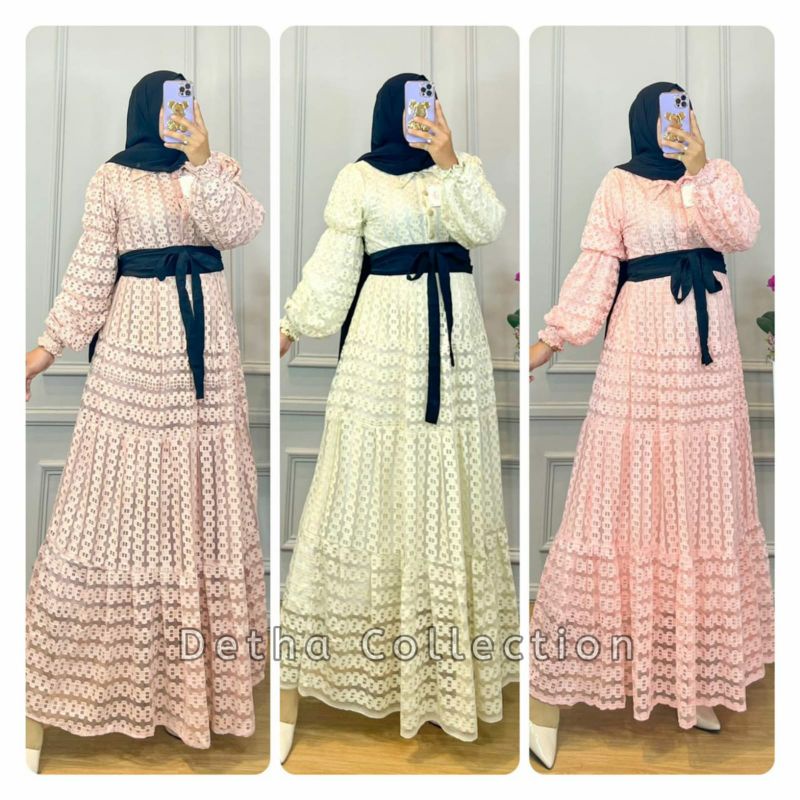 Gamis Brokat Bangkok/Gamis Pesta/Gamis Brokat Premium Terbaru