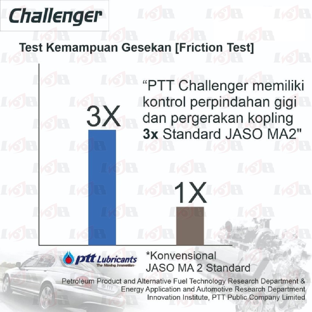 Oli PTT Challenger 2 Tak JASO FD API TC ISO EGD Lubricants Samping Oil 1L