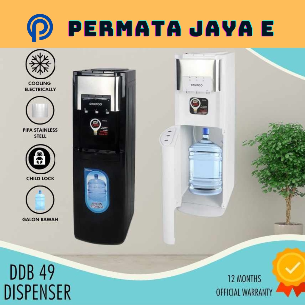 Jual Denpoo Dispenser Air Ddb 49 Dispenser Standing Galon Bawah Shopee Indonesia 1380