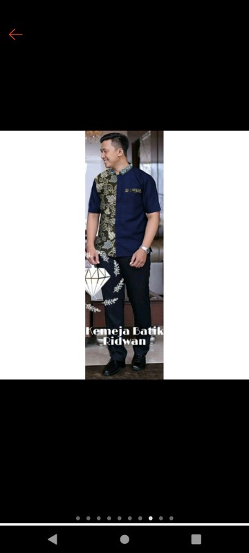 Bm Pakaian Atasan Pria Formal Kemeja Batik Ridwan Good Quality