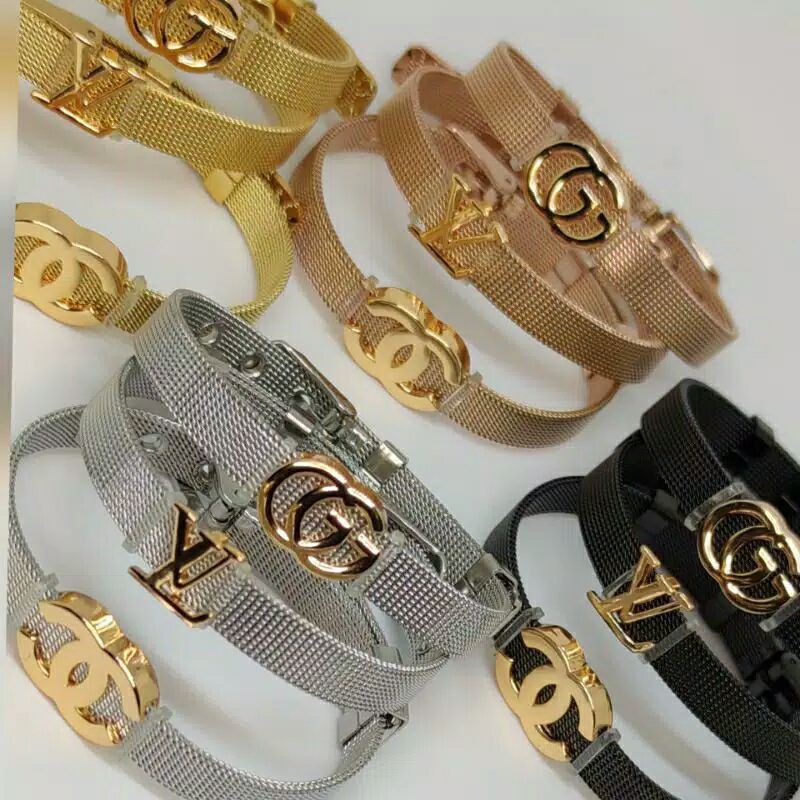 Gelang Titanium Quality  Premium Liontin mainan Emas Gelang Sabuk