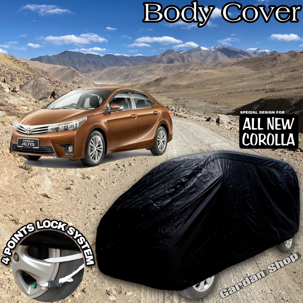 Sarung Mobil ALL NEW COROLLA Hitam POLOS Body Cover All New Corolla Full Black