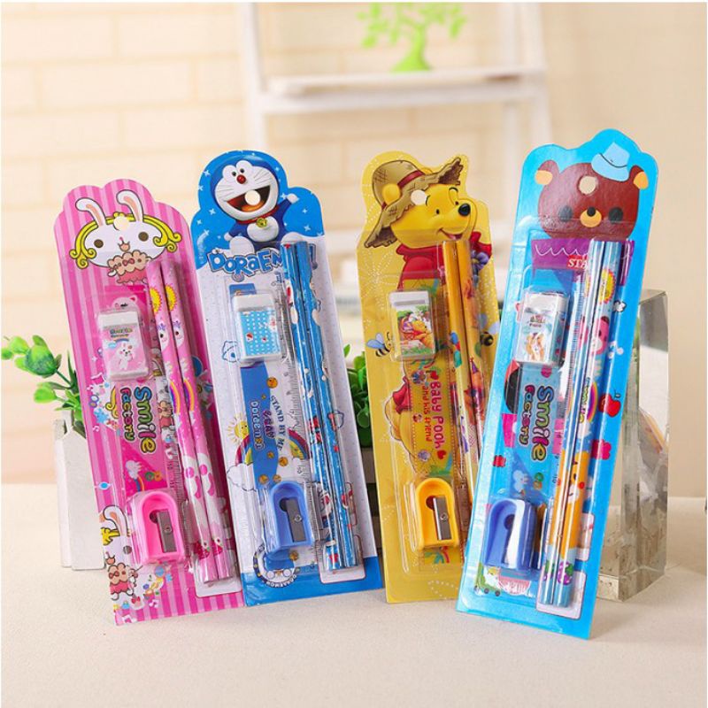 

SET ALAT TULIS SEKOLAH 5 in 1 KARAKTER LUCU / MINI STATIONERY