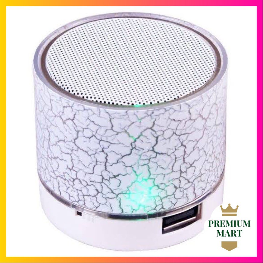 Speaker Bluetooth S10 Mini Lampu LED Model Retak