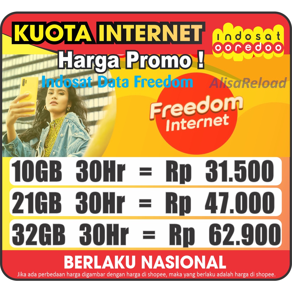 Paket Data Indosat Freedom | Kuota Indosat Murah Terbaik | Indosat Gift
