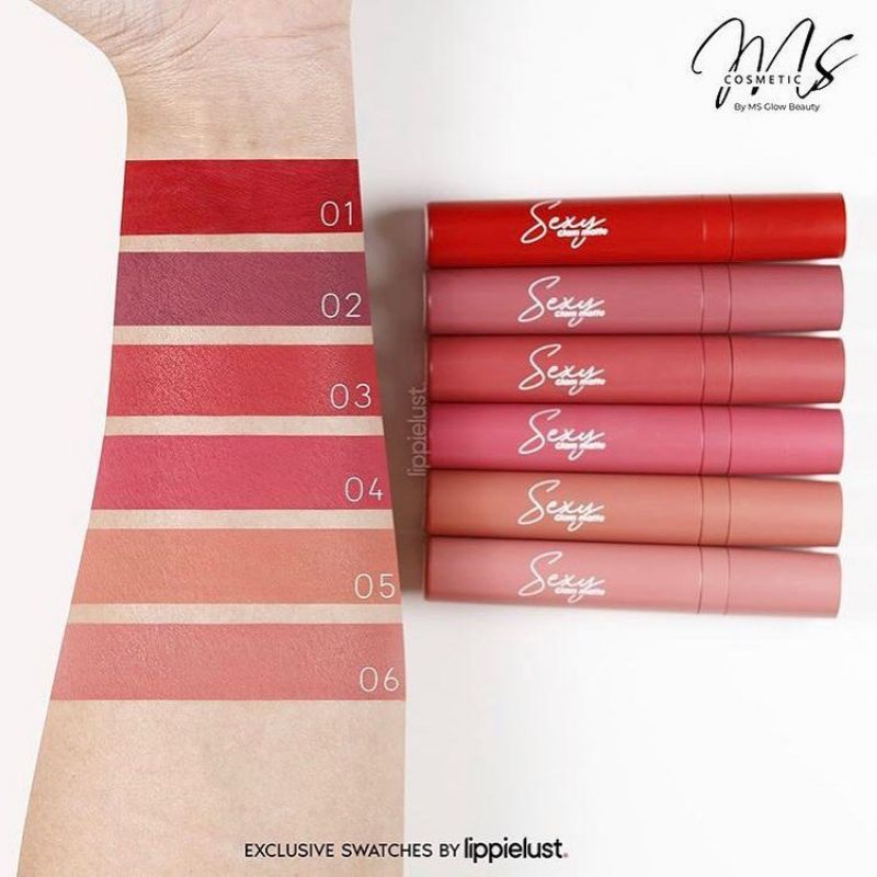 SEXY GLAMMATE MSGLOW LIPCREAM MS GLOW LIPSTIK LIPMATTE