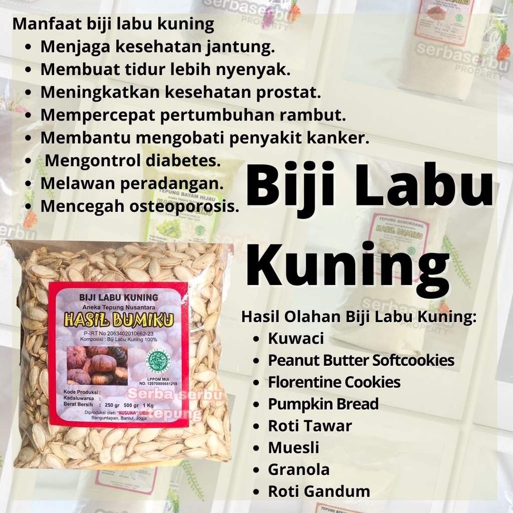 

Biji Labu Kuning (1 Kg) | BIJI LABU KUNING 1 KG/ BENIH LABU KUNING 1 KG/BIBIT LABU KUNING KERING MURAH 1 KG | Dapat Melindugi dari penyakit kanker tertentu