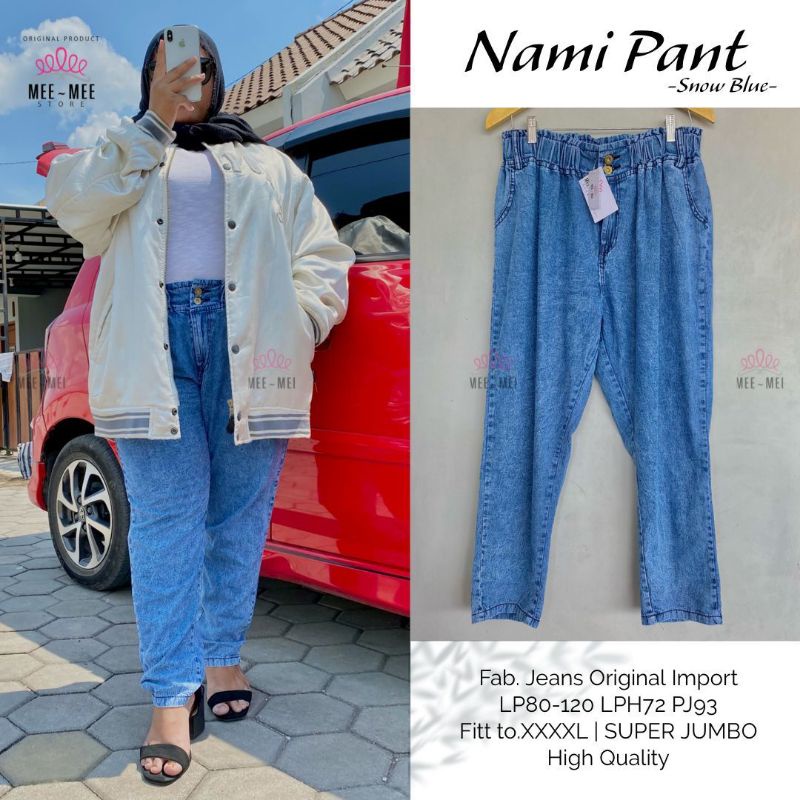 Nami pants celana jumbo jeans wanita by mee-mee