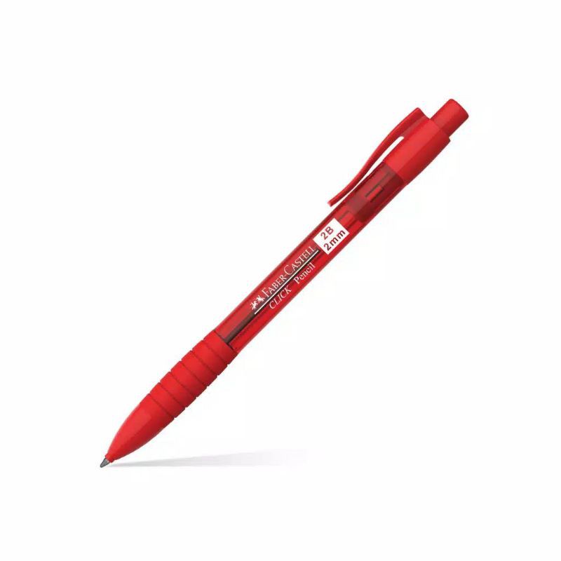 

FaberCastell Click Pencil 2B 2mm Barel Merah