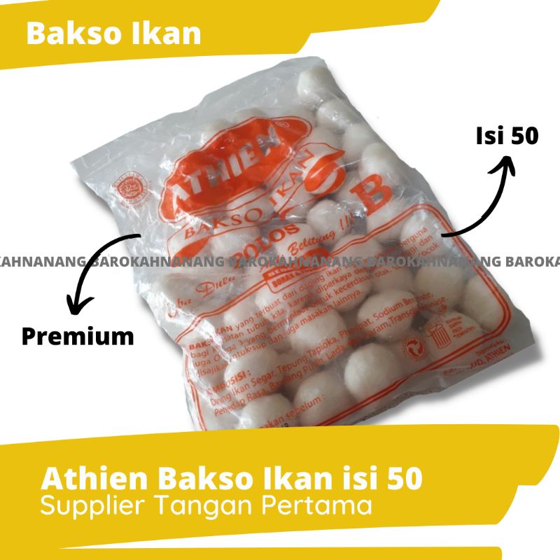 

Bakso Ikan B merk Athien isi 50 butir