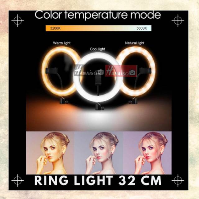 1KG Termurah MEDAN Ringlight Lampu Ring Light LED Bicolor MUA 32cm 33cm 30cm 5600K 20W 13&quot; 12&quot; 15&quot; 36 32 30