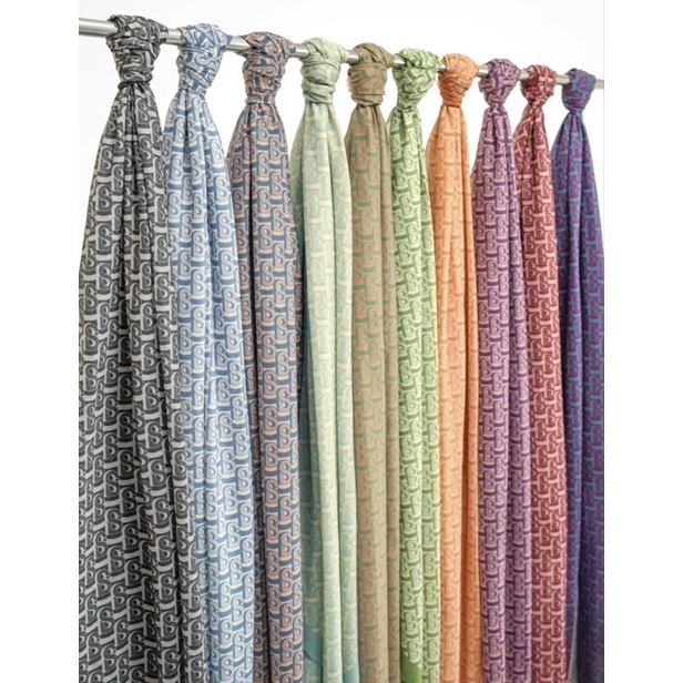 Bimu Buttonscarves Tapis Monogram Bimu Scarf Hijab Square Segiempat BS Benang Jarum