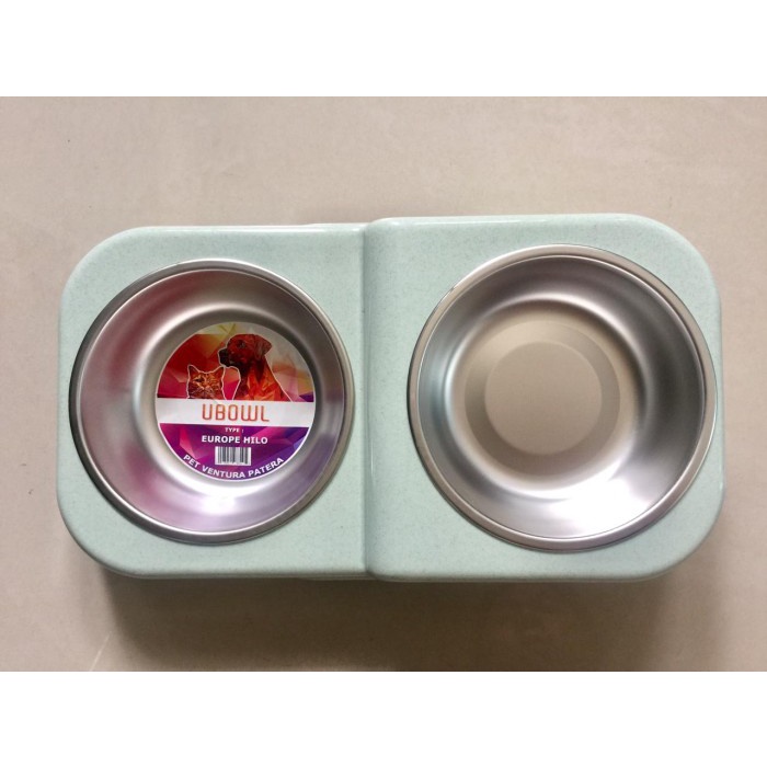 UBOWL EUROPE HILO  Double Tempat Makan Minum Kucing Anjing Stainless