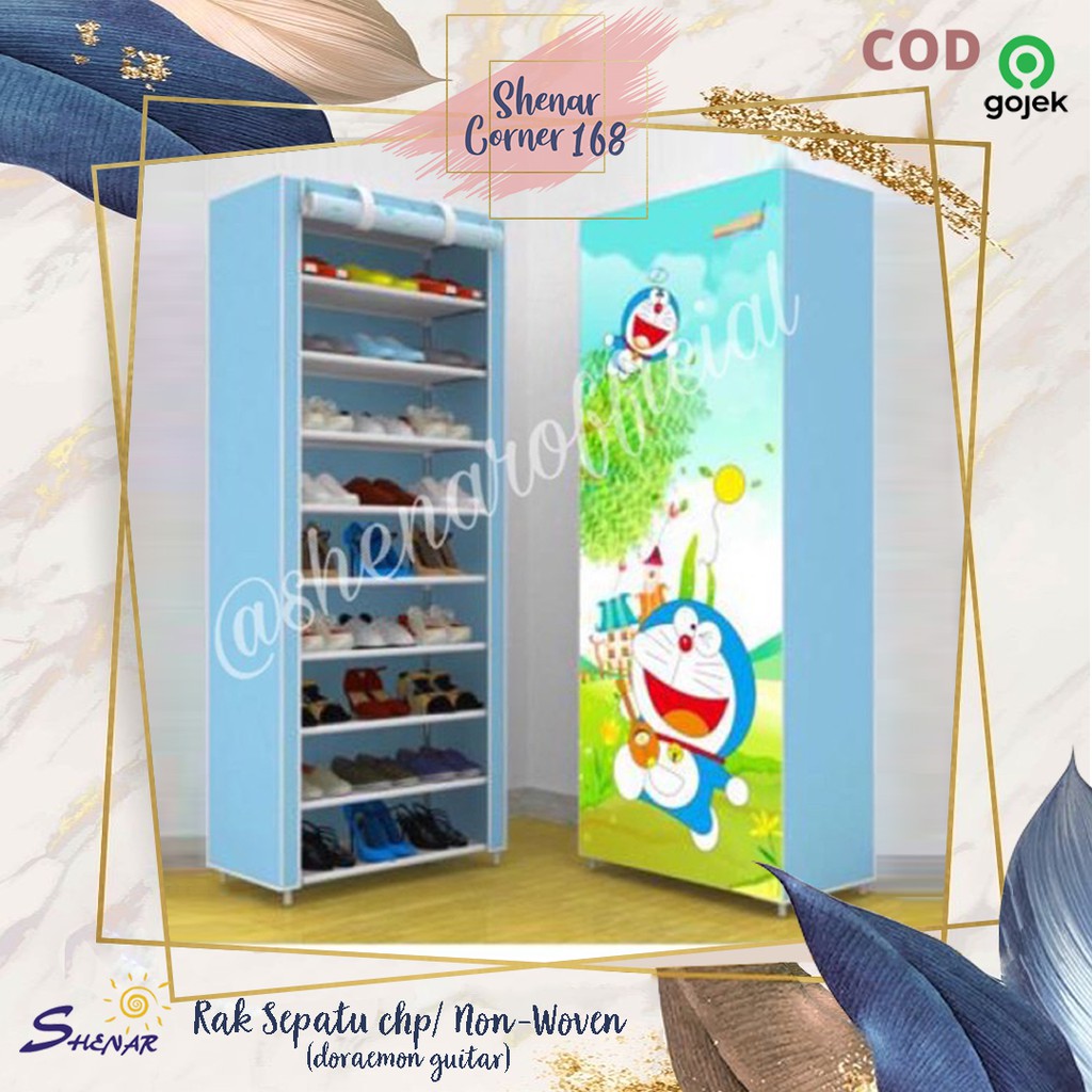 SHENAR RAK SEPATU/KARAKTER/BERMOTIF/ANAK/RAK SUSUN, RS 10 CHP - RAK SEPATU DORAEMON/HELLO KITTY, SHENARCORNER168