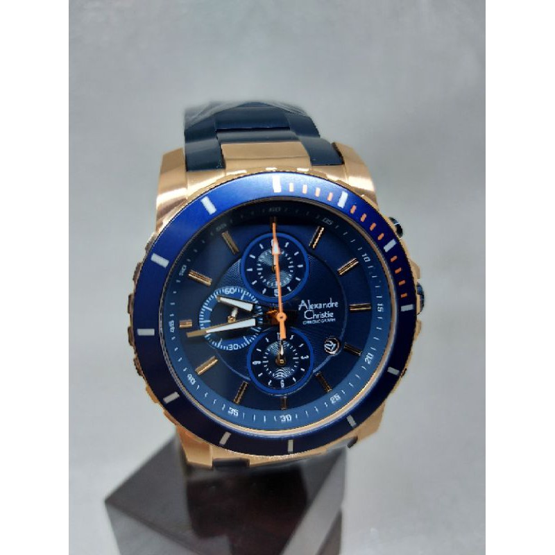 Alexandre Christie 6141 MC Blue Rose Gold