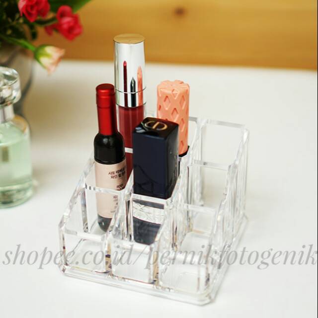 MINISO ACRYLIC LIPSTICK HOLDER MAKEUP ORGANIZER / TEMPAT LIPSTICK ACRYLIC