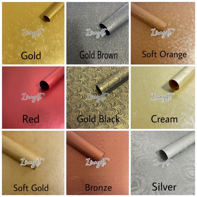 KERTAS EXCLUSIVE EMBOSSED MIX MOTIFS -  BIRU TOSCA - GRAY SILVER - GIFT WRAP PEARL PAPER - KERTAS KADO EKSCLUSIF EMBOS TEXTURE 3D CLASSIC TIMBUL GOLD RED BRONZE SILVER IVORY MAROON FANCY CLASSIC EUSTHATIC