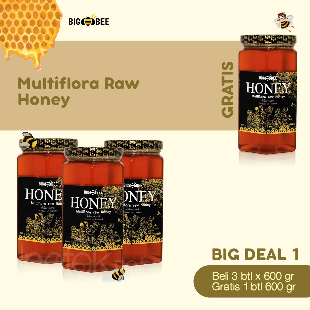 

BIG DEAL 1 BELI 3 MADU BIGBEE 600 GR FREE 1 BIGBEE 600 GR