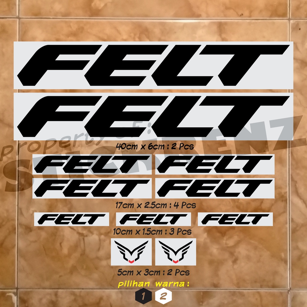 Cutting Sticker Stiker Frame Sepeda Roadbike Felt 02 Custom