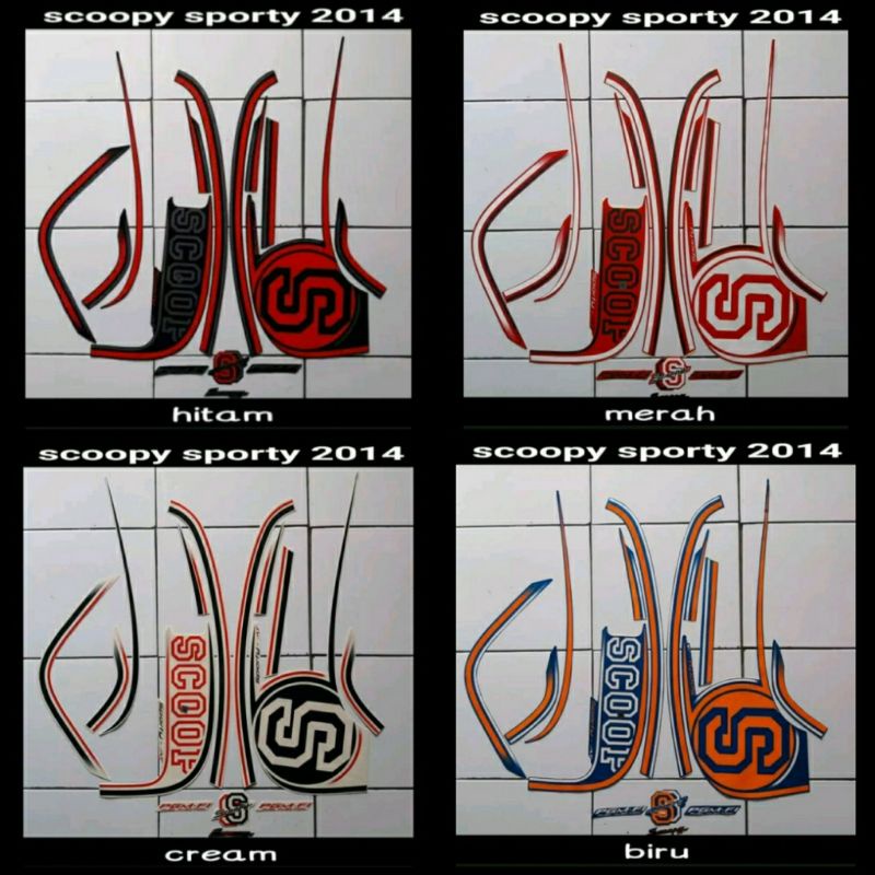 striping / list body Scoopy sporty 2014