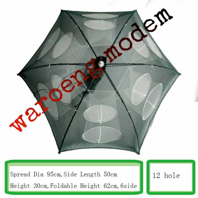 Jaring Pancing Ikan Hexagonal 12 Hole Fishing Net Trap Cage - H14572