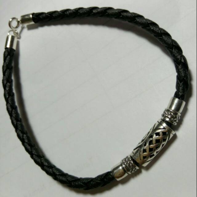 Gelang kulit anyaman/gelang pria wanita/gelang handmade
