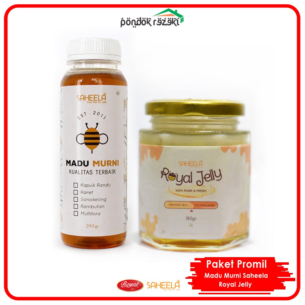 Paket Promil Pure Royal Jelly 180 Gram Madu Murni Saheela 340 Gram Indonesia