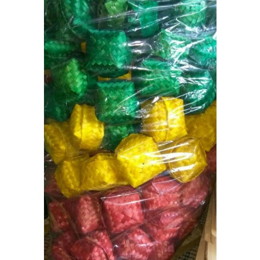 besek bambu warna 10x10 sepasang