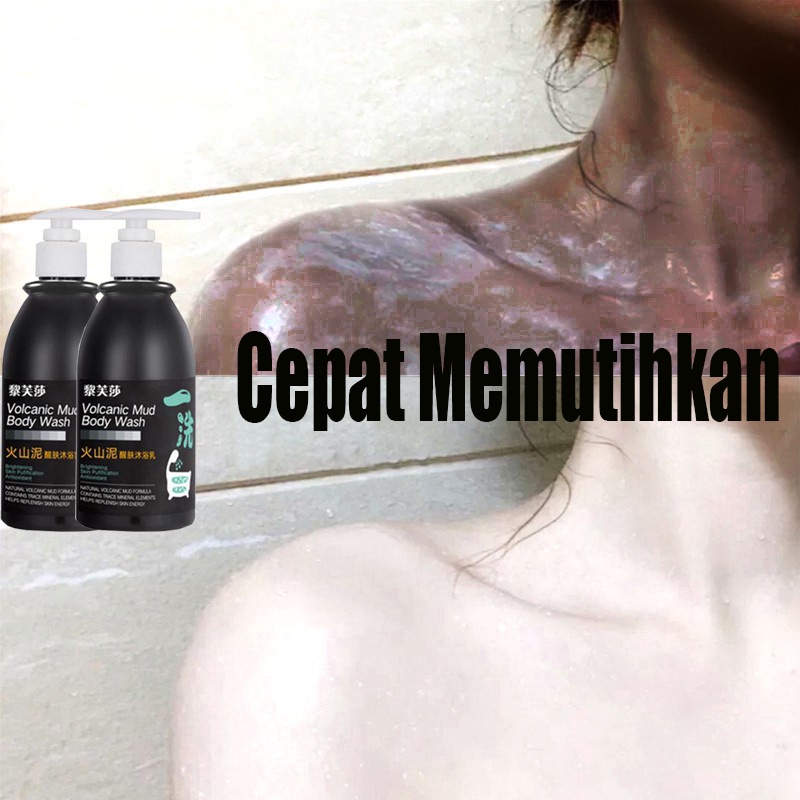 Cair Sabun Mandi Pemutih Body Wash Lumpur Vulkanik Pembersihan Dalam Gel Mandi Rawat Kulit Setelah Kena Sinar Matahari Memutihkan Dan Melembabkan Mengencangkan Kulit Mengecilkan Pori-Pori Mencerahkan Kulit Tampak Lebih Mudah Aroma Abadi 250ml