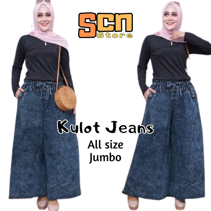 CELANA kULOT  DEWASA JEANS  ALLSIZE - JUMBO // CELANA KULOT PANJANG  // CELANA PANJANG KULOT