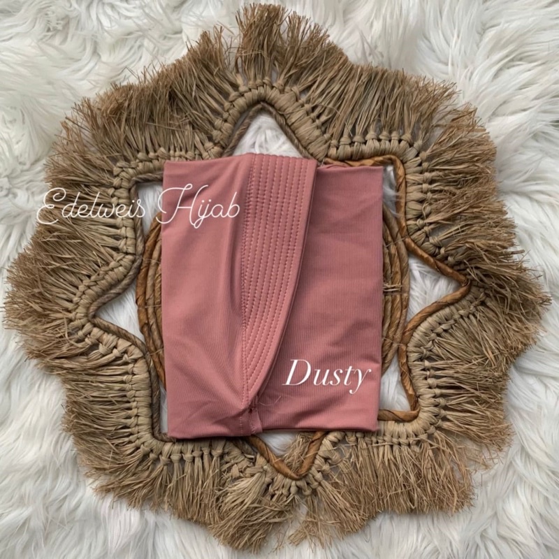 Bergo Hamidah ( ORI ) / Bergo Jersey Menutup Dada / Hijab Instan Jersey-Dusty
