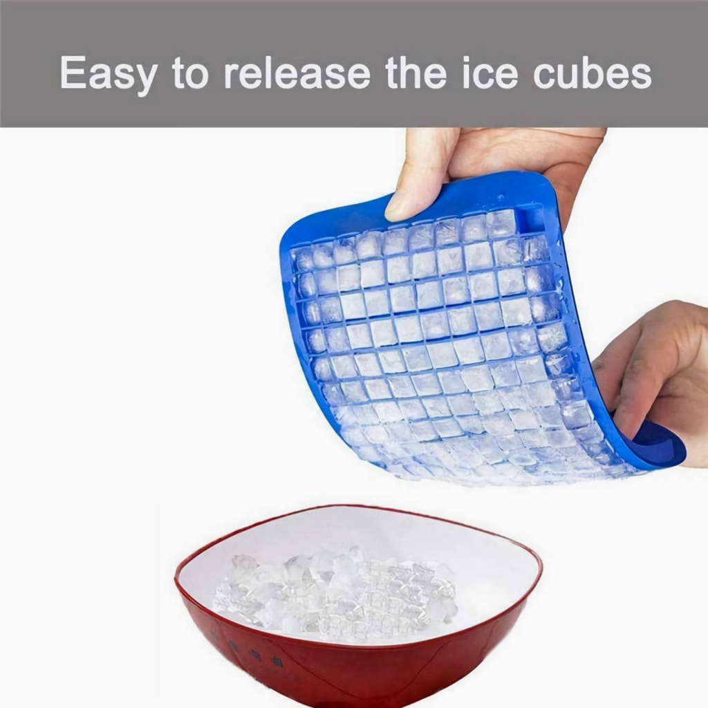 Cetakan Es Batu 160 cube anti pecah silikon/Cetakan Es Batu Silicone 160 Cube Kecil Silicone ice Tray Anti Pecah