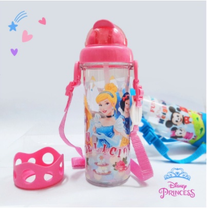 ORIGINAL DISNEY Botol minum sedotan Mickey Mouse/princess 500ml WD4247