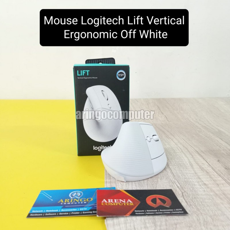 Mouse Logitech Lift Vertical Ergonomic Off White