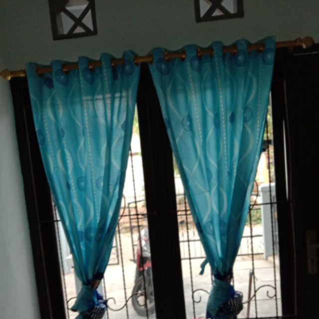 Gorden Luxury Birawa / Red Prada Tirai Smokering Murah! 115cm X 210cm