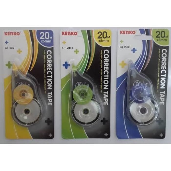 

Correction Tape / Tip-Ex Kertas Kenko CT-2001 / 20 meter (12pcs)