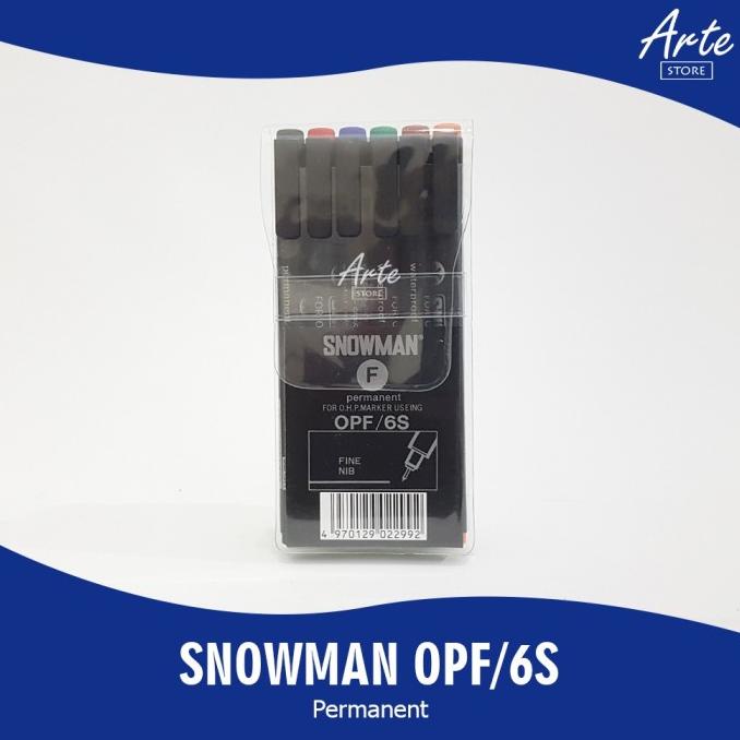

Spidol Snowman Ohp Opf / Opm Set 6 Warna