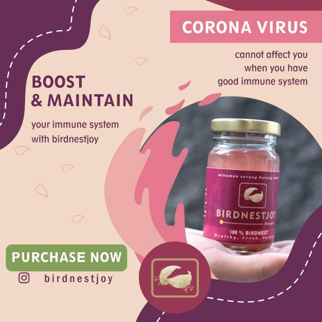 

BIRDNESTJOY/MINUMAN SARANG BURUNG WALET (1 BOX ISI 6 JAR)